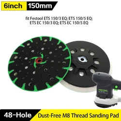 6 Inch 48-Hole Back-up Sanding Pad M8 and 5/16-24