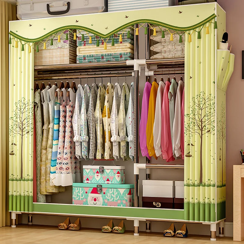 GIANTEX Cloth Wardrobe For clothes Fabric Folding Portable Closet Storage Cabinet Bedroom Home Furniture GIANTEX Cloth Wardrobe For clothes Fabric Folding Portable Closet Storage Cabinet Bedroom Home Furniture