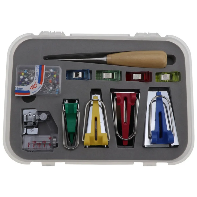 

Bias Tape Maker Set, Fabric Bias Tape Maker Tool Sewing Quilting With Tape Binding Presser Sewing Quilting Tools Accessories
