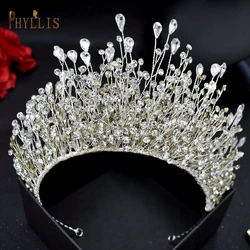 A383 Handmade Wedding Headband Crystal Women Tiara Bridal Headpieces Hair Jewelry Set Accessories Rhinestone Bridal Crown