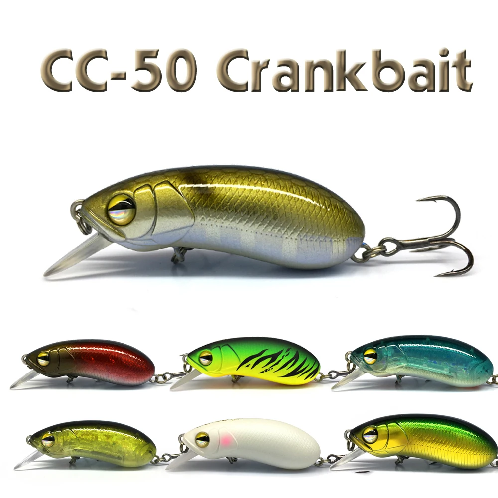 

CC50 Crankbait 55mm 8.4g Sinking Fishing Lures Small Crank Bait Mini Sink Minnow Hard Artificial for bass trout perch pike fish