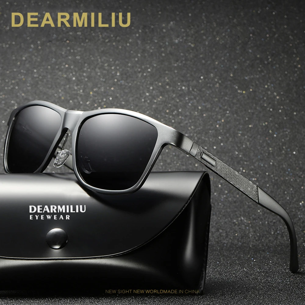 Мужские прямоугольные солнцезащитные очки DEARMILIU из алюминиево-магниевого сплава