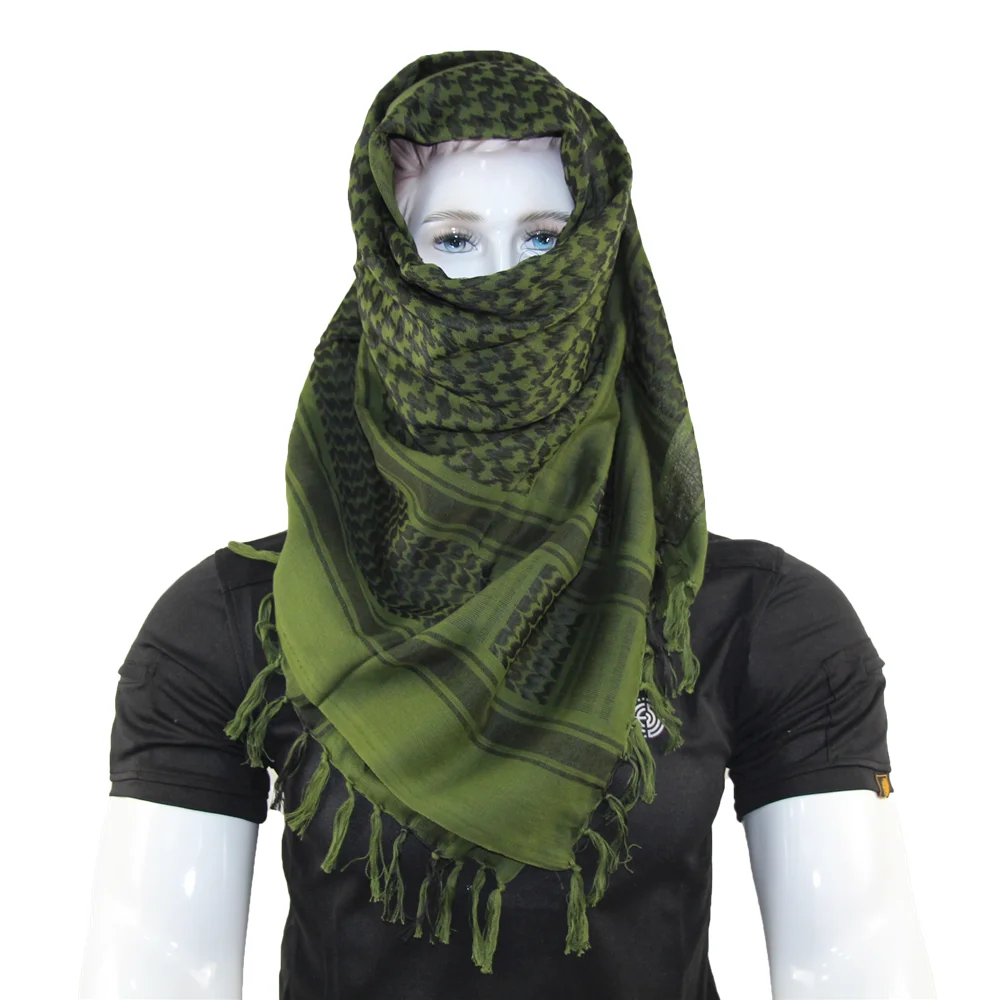 New Black Military Winter Shemagh Tactical Scarf 100% Cotton