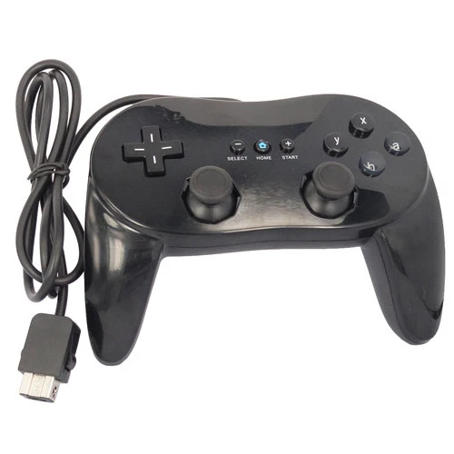 Classic Wired Game Controller Gaming Remote Pro Gamepad Shock Joypad Joystick For Ninten Wii Remote Black
