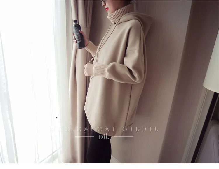 Куртки для беременных осень зима мода плюс толстый бархатный свитер с капюшоном Пальто Поддельные Две части большой размер Одежда для беременных S-4XL