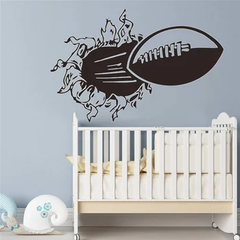 

Wall Sticker American Football Name Ball Sport Activity Bedroom Kids Nursery Vinyl Girl Boy Decals Room Design home Decor HY246