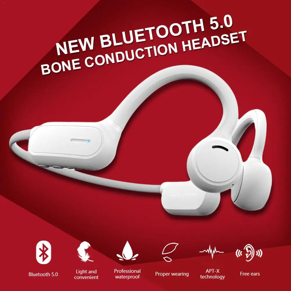 Новые спортивные Bluetooth наушники, водонепроницаемые, костной проводимости, наушники Smart Touch, не вставляемые в ухо, 6D панорамный объемный звук, гарнитура