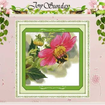 

Hard-working Bee Counted Cross Stitch 11CT 14CT Cross Stitch Set Wholesale Animals Cross-stitch Kit Embroidery Needlework