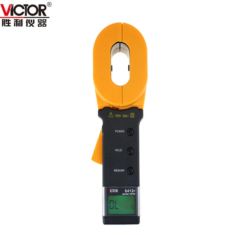 VICTOR instrument VC6412+ цифровой измеритель сопротивления заземления, измеритель сопротивления заземления, измеритель сопротивления заземления