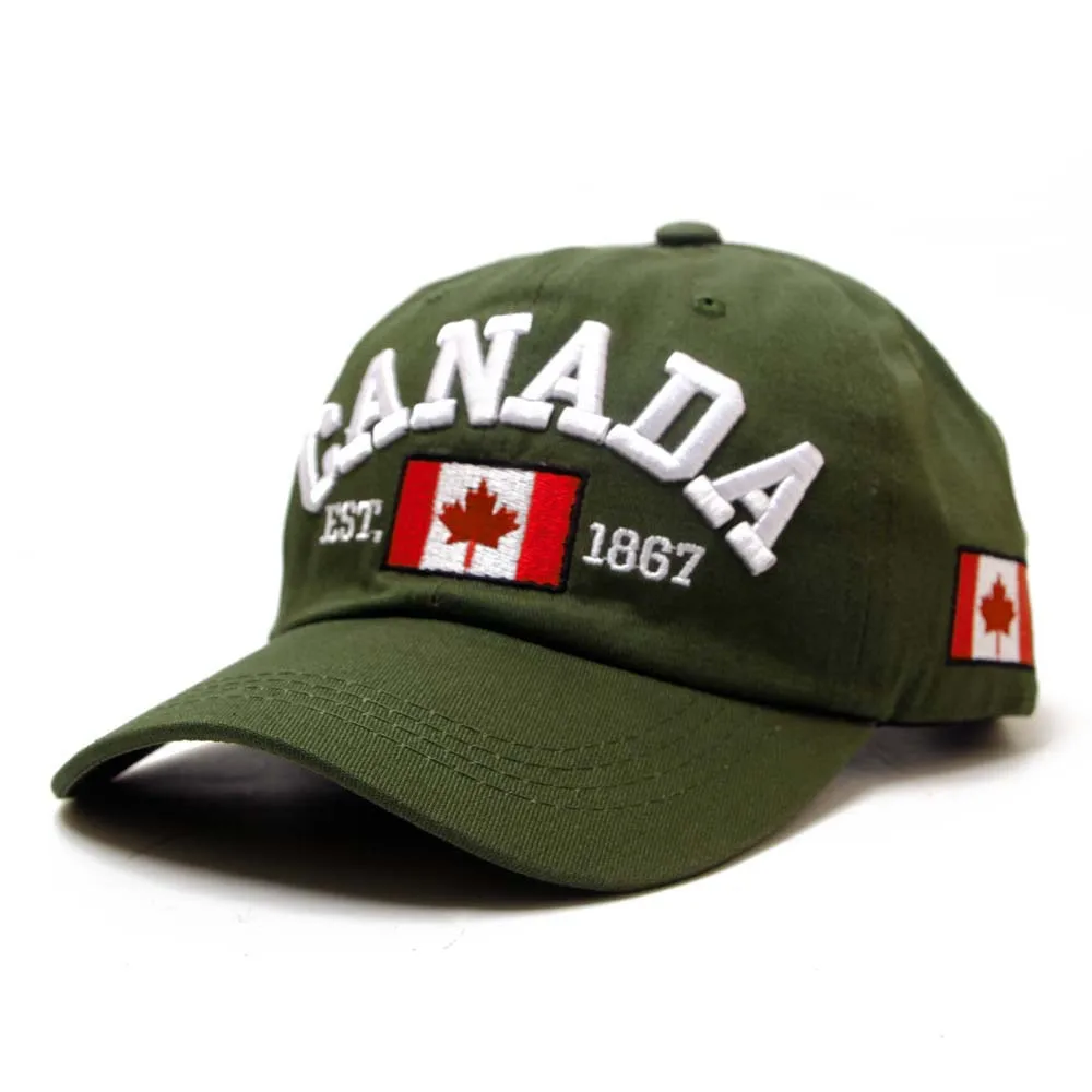 Hatlander бренд Канада письмо вышивка Хлопковые бейсболки gorra snapback изогнутые папа шляпа досуг открытый для женщин мужчин спортивные кепки