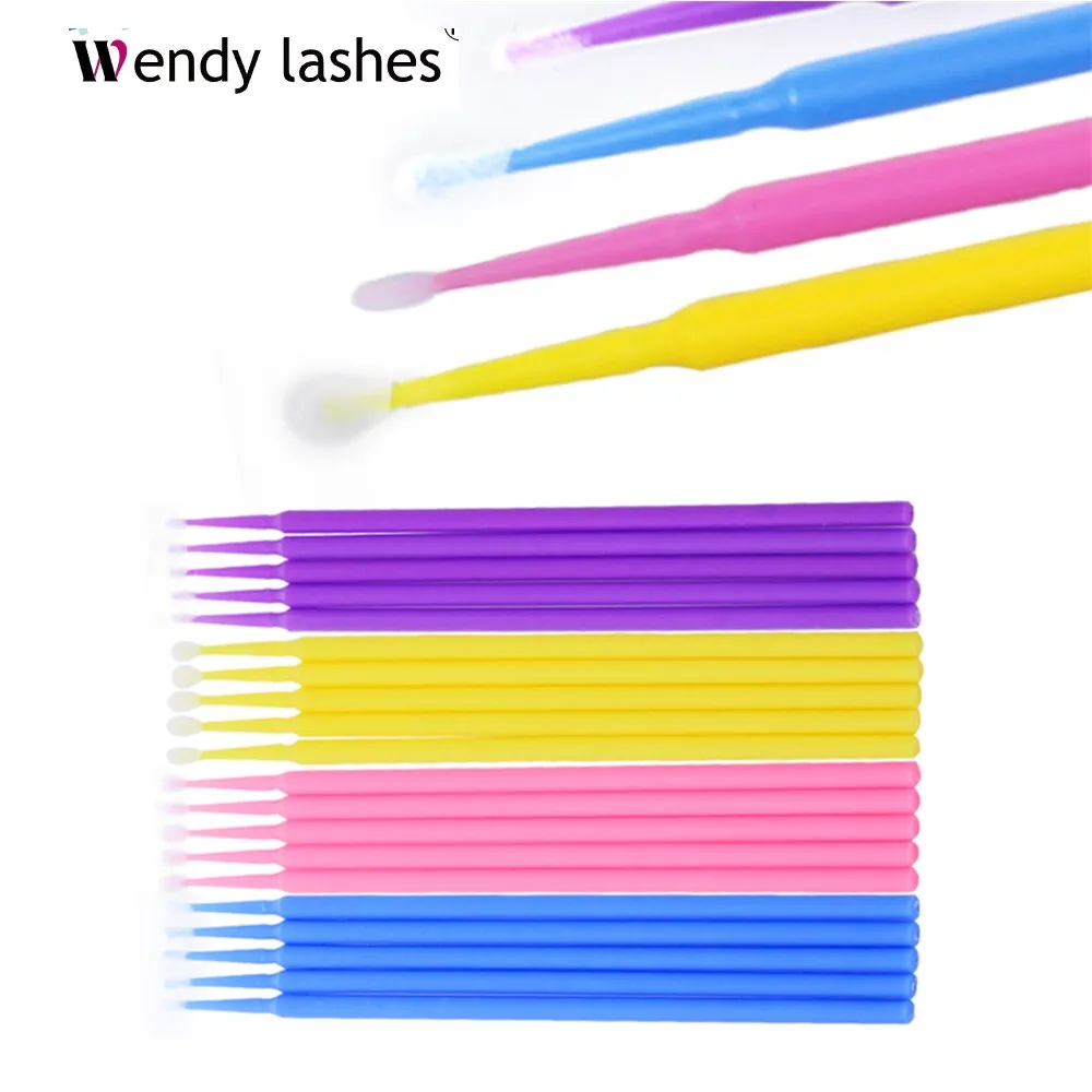 

100Pcs/bag Disposable MicroBrush Eyelashes Extension Individual Lash Removing Swab Micro Brush For Eyelash Extension Tools