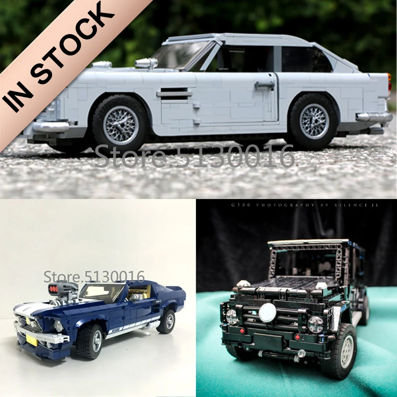 Skup W magazynie Creator Car Technic Forded Mustanged 21046 21047 G500 Mini Cooper Building Blocks kompatybilny 10262 10265 MOC 2465