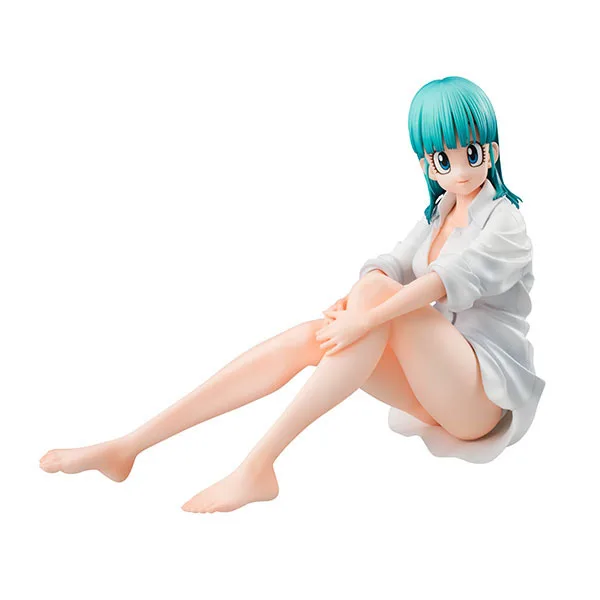 Превосходный человек аниме игрушка MH Dragon Ball девушки Bulma сидя пижамы квалифицированные