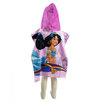 

Disney Baby Cloak Hooded Bath Towel Jasmine Princess Cotton% Bathrobe Toddler Girls Gift 55X115cm