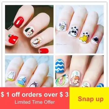 

1 piece water transfer sticker cute cartoon new decal slide cover decoration DIY Nail sticker art
