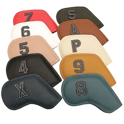 10pcs/set Golf Iron Headcover 4-9,P,S,A,X , Club Head Cover Embroidery Number Case Sport Golf Training Equipment Accessories
