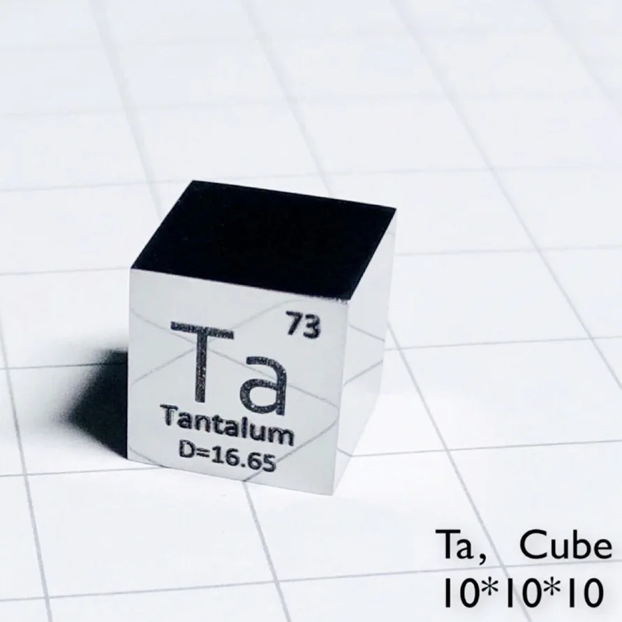 

10mm Mirror polished Tantalum (Ta) Metal Cube 99.9% Pure for Element Collection