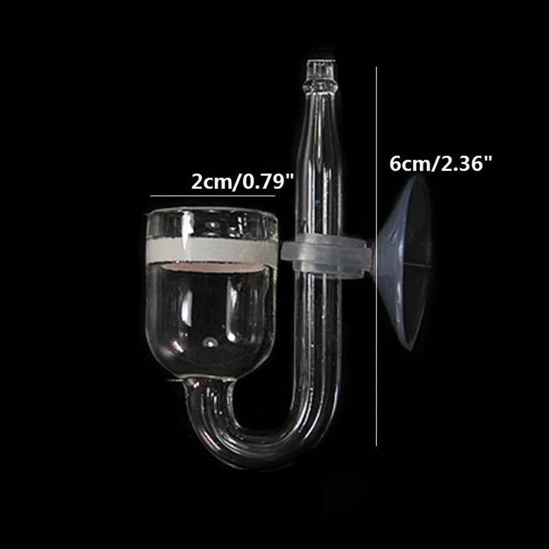 Aquarium Supplies Air Pumps Carbon Dioxide Glass Refiner Diffuser U-tube Check Valve 4 Piece Set Accessories Suckers Planted New