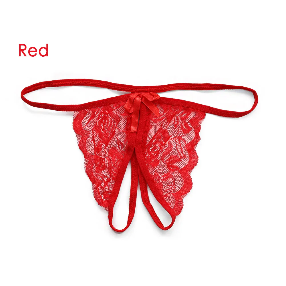 Red EIE 1 шт, женское сексуальное нижнее белье с жемчугом, стринги, Прозрачное нижнее белье с вышивкой, трусики-стринги с кисточками, трусики, трусы, одежда для сна - Цвет: Red