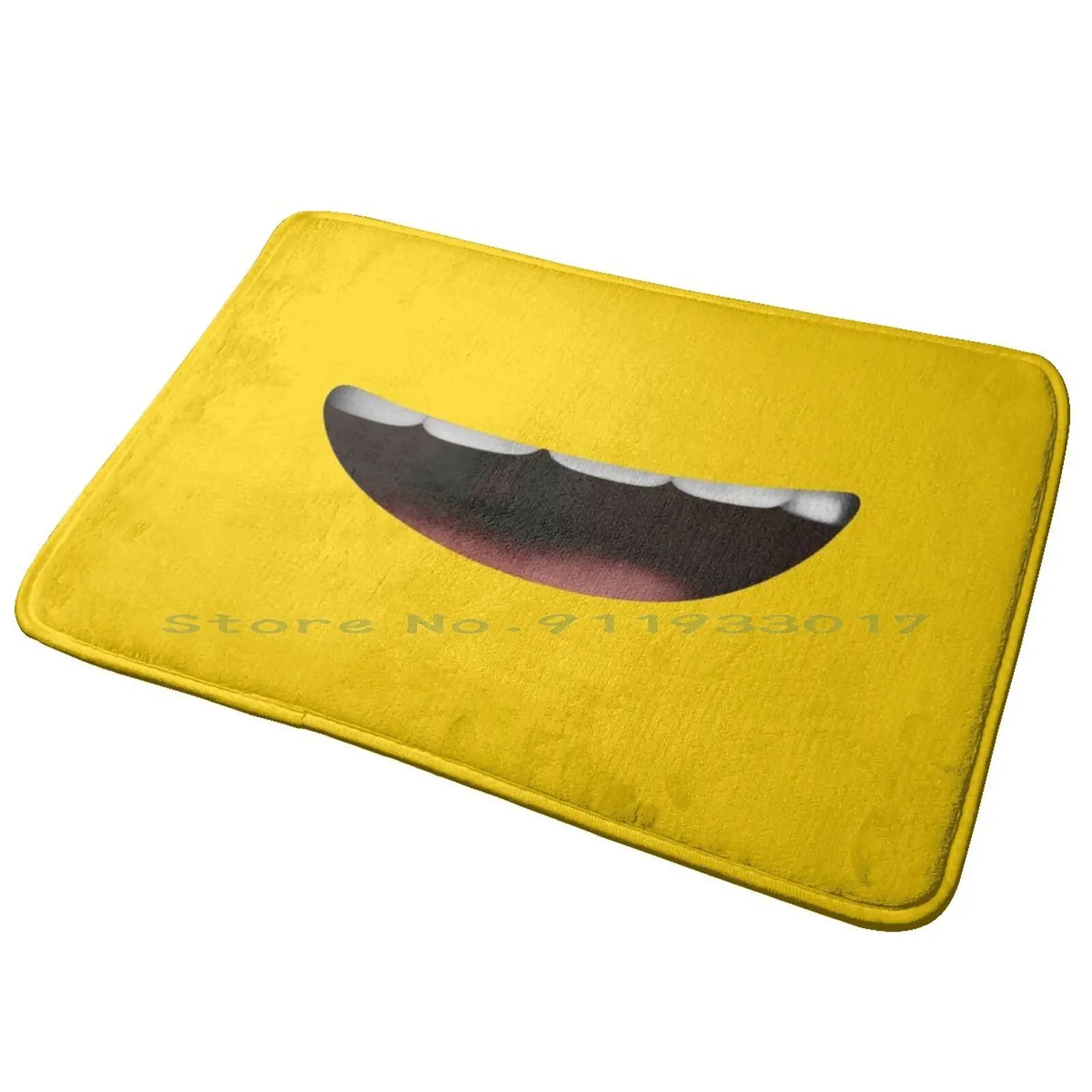 

Funny Smile Face Entrance Door Mat Bath Mat Rug Face Smile Yellow Funny Animation Cartoon Anti-Slip Bedroom Kitchen Foot Mat