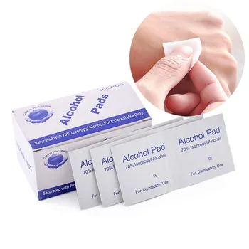 

100pcs/lot Alcohol Prep Swap Pad Wet Wipe for Antiseptic Skin Cleaning Care Jewelry Mobile Phone Clean