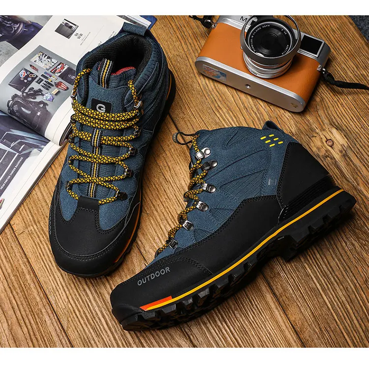 Men Leather Casual Shoes Outdoor Non-slip Waterproof Leather Sneakers Hight Quality Male Hiking Sport Shoes Men Running Shoes 47