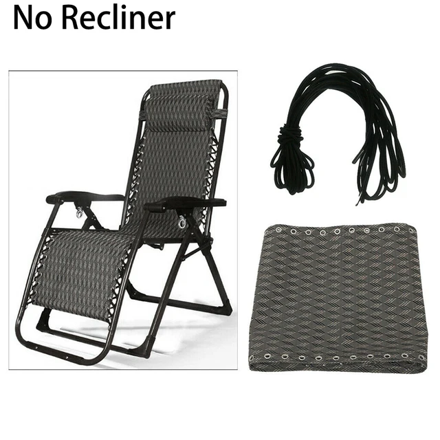 4 Pcs Elastic Cord Laces Stable For Gravity Reclining Summer Yard Rest Garden Sun Loungers Deck Recliner Folding Chairs Grey Rhombus