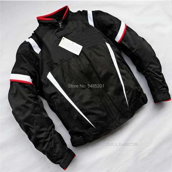

Blue Red Motorcycle Riding Jacket with Cotton Lining for Winter M1 Racing Team Clothes