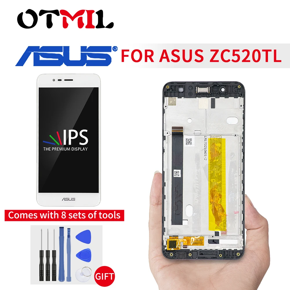 

5.2" Original For ASUS Zenfone 3 Max ZC520TL LCD Display Touch Screen with Frame Digitizer Assemble For ASUS X008D LCD Display