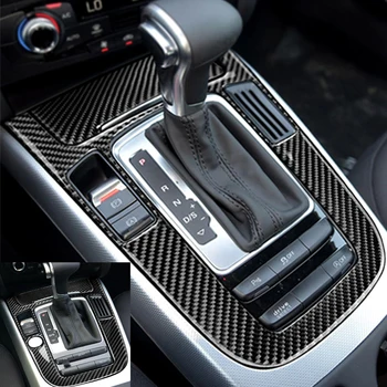 

Car Center Control Gear Shift Panel Trim Cover Sticker For Audi A4L A5 Q5 2009-2018 Car Styling Real Carbon Fiber Decorative