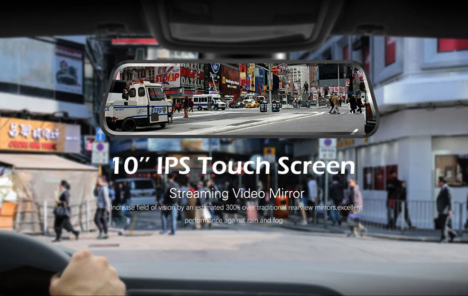Видеорегистратор автомобильный на Android 8 1 4G 10 дюймов FHD 1080P ADAS