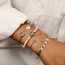 Модные богемные винтажные геометрические золотые браслеты с кристаллами в виде листьев и драгоценных камней, женские изысканные пляжные браслеты, ювелирные изделия, подарки