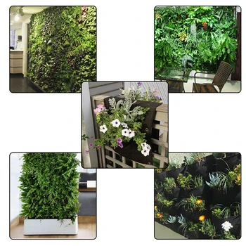 

Wall-mounted Planting Bag 2/3/4/6/9 Pocket Green Planting Bag Planter Garden Vertical Vegetable Bag Gardening Supplies