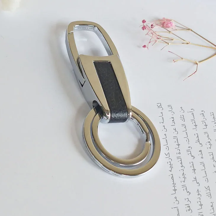 Мужской новый серебряный брелок для ключей модное двойное кольцо раздельные