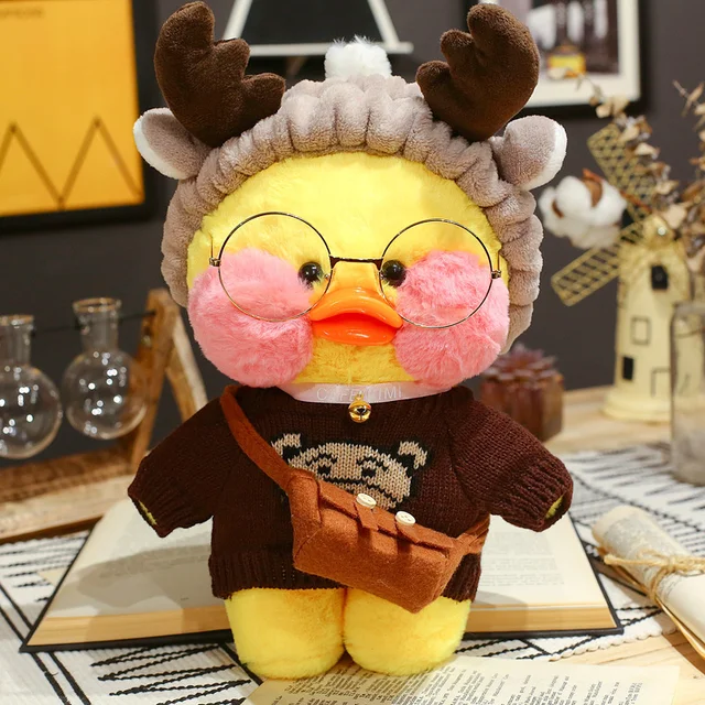 30cm Korean Netred Wearing Hyaluronic Acid Little Yellow Duck Doll Ducks Lalafanfan Ducks Plush soft Toys Ducks Doll Birthday Gi 3