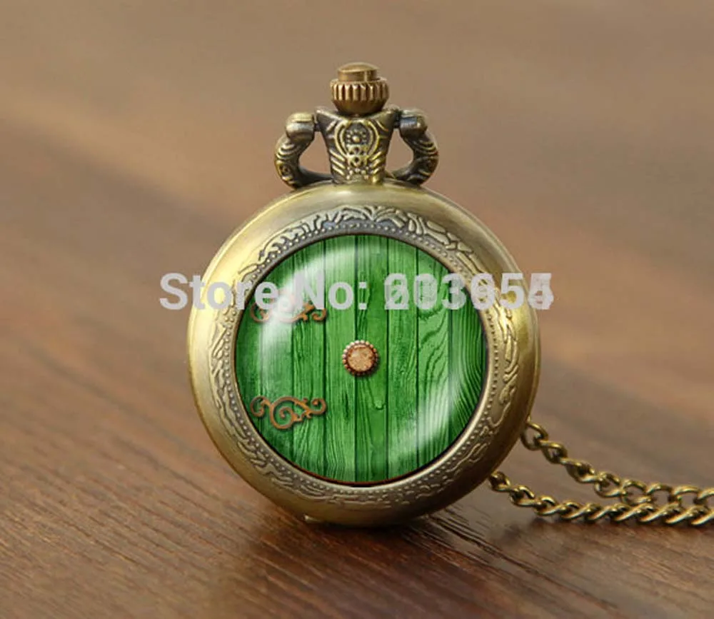 Новые кварцевые карманные часы с отверстием для двери фильма 1 шт./лот медальон