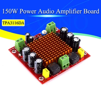 Digital Amplifier Board TPA3116DA TPA3116 150W D2 Mono Channel Digital Power Audio Amplifier Board XH-M544 DC 12V 24V