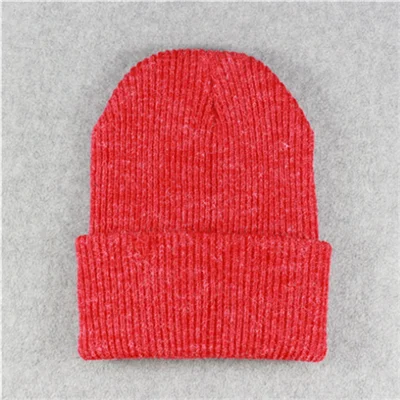 Red Simple rabbit fur hat hat female winter cold warm gravity waterfall hat knit hat - Цвет: Red