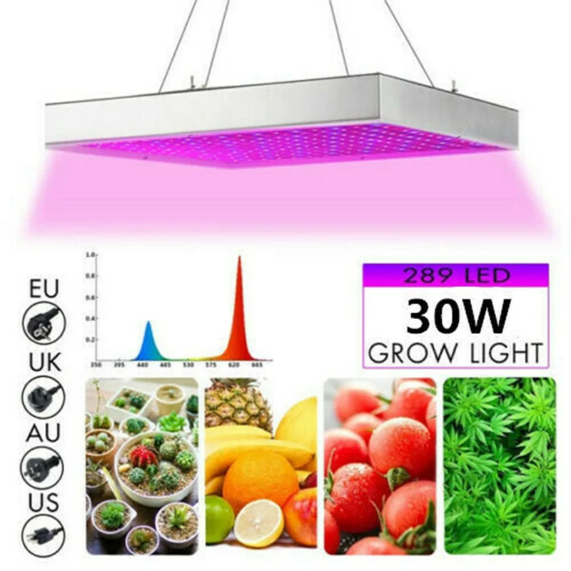 1* Светодиодный светильник для выращивания 289-светодиодный светильник для выращивания растений, лампа для теплицы, сада, гидропоники, полный спектр, прочный, Новинка
