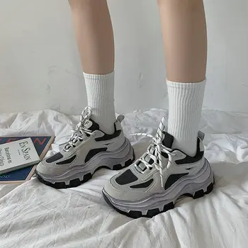 

2019 Autumn new Korean version of the wild thick bottom increased with shoes Harajuku style sports running shoes ZZ-20