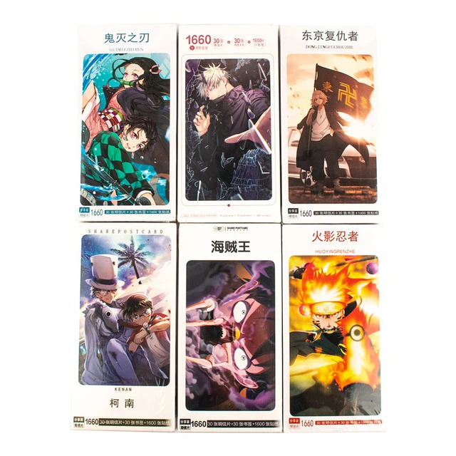 30 pcs/box anime demônio slayer cartões cartão de desenho animado artbook  adereços lomo cartão presente coleção - AliExpress