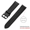 20mm 22mm Quick Release Black Carbon Fiber Leather Watch Strap Band For Galaxy Watch 3 41mm 45mm Gear S3 Replacement Band ► Photo 3/6
