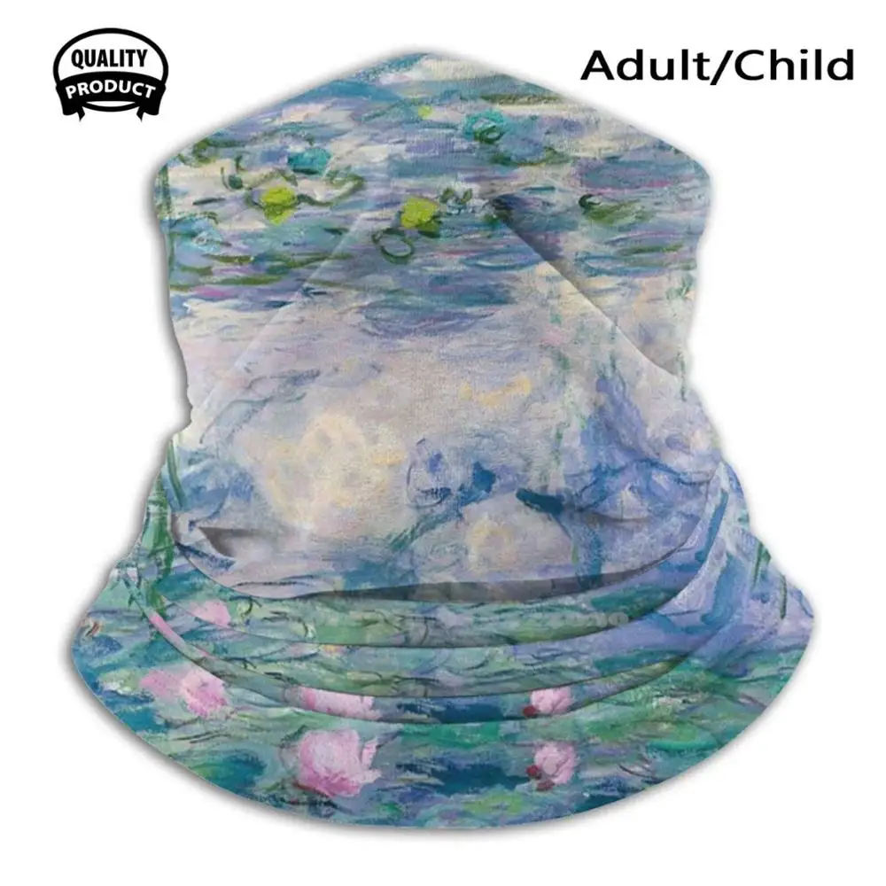 Water Lilies Claude Fine Art Wind-Proof Dust-Proof Sport Neck Scarf Artist French Ism Ist |