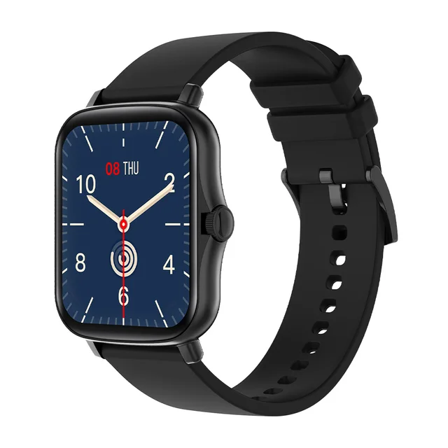 COLMI P8 Plus 1.69 inch 2021 Smart Watch Men Full Touch Fitness Tracker IP67 waterproof Women GTS 2 Smartwatch for Xiaomi phone Black