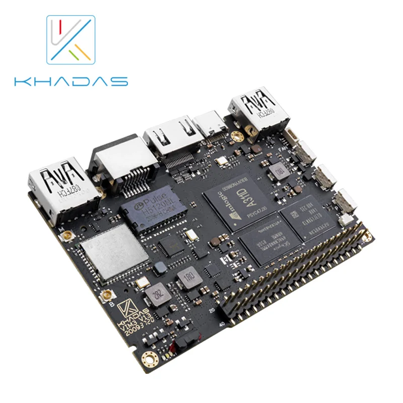 Khadas VIM3 ̱  ǻ, 4GB, 2GB, LPDDR4X, Amlogic A311D SoC, 16 GB, 32GB, eMMC  5.0, NPU, 4K @ 60fps, M.2 , OOW