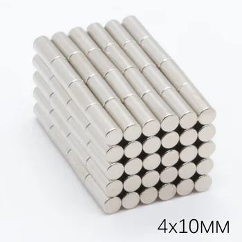 

200pcs 4x10mm Neodymium Magnet N35 Permanent NdFeB 4mm x 10mm Mini Small Round Super Strong Powerful Magnetic Magnets For Craft