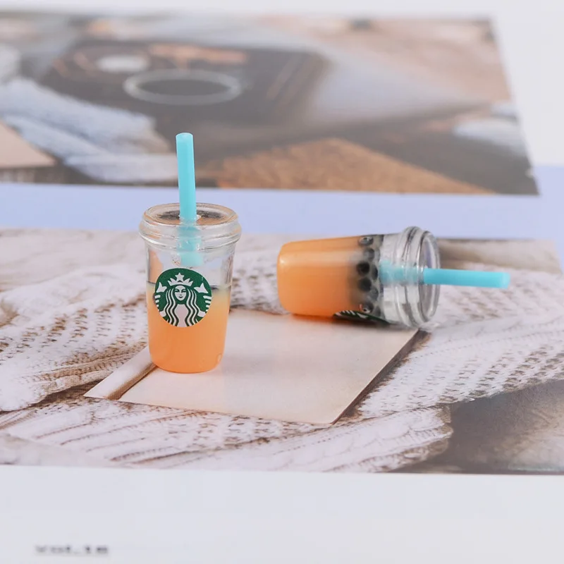 6PCS miniature food play drink coffee cup model 1/12 ob11 furniture scene diy mini doll house 1 / 6BJD kitchen food toy 2