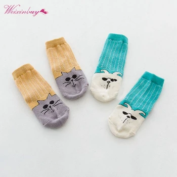 

Baby Boys Girls 0-2Y Kids Cotton Knitted Cute Cartoon Fox Printed Anti Slip Short Stockings Breathable