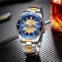Curren Relojes de pulsera de cuarzo para hombre, cronógrafo informal con espejo Hardlex, esfera grande, resistente al agua