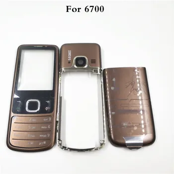 

Rear 6700 Front Middle Frame Back Cover Battery Door Case For Nokia 6700 6700C Classic Full Housing With English&Russia Keypad